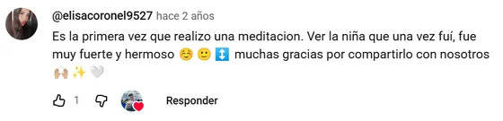 Comentario real en YouTube de @elisacoronel9527